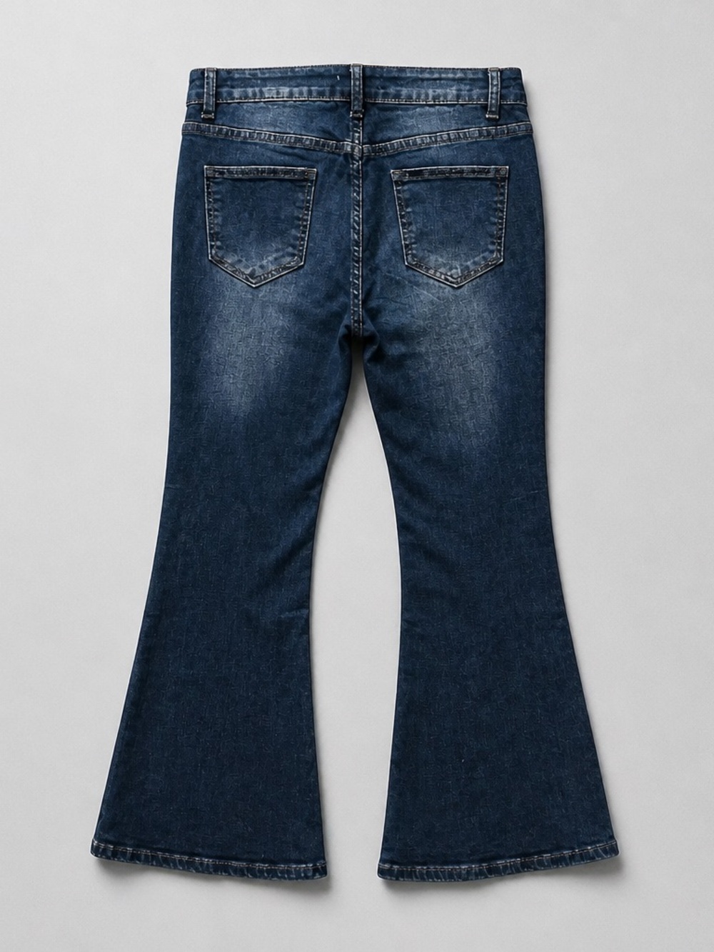 Bamboo NWT Size 15 Stretch Embroidered Flare Jeans Y2K Boho Dark wash - Picture 2 of 5